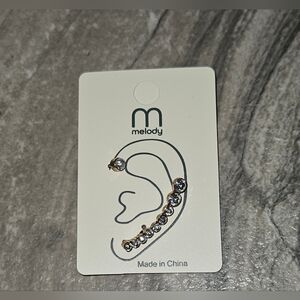 Elegant Silver Rhinestone Ear Cuff BNIB